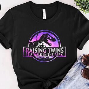 Raising Twins Is A Walk In The Park Unisex T-Shirt, Mom Of Twins Tee, Mother